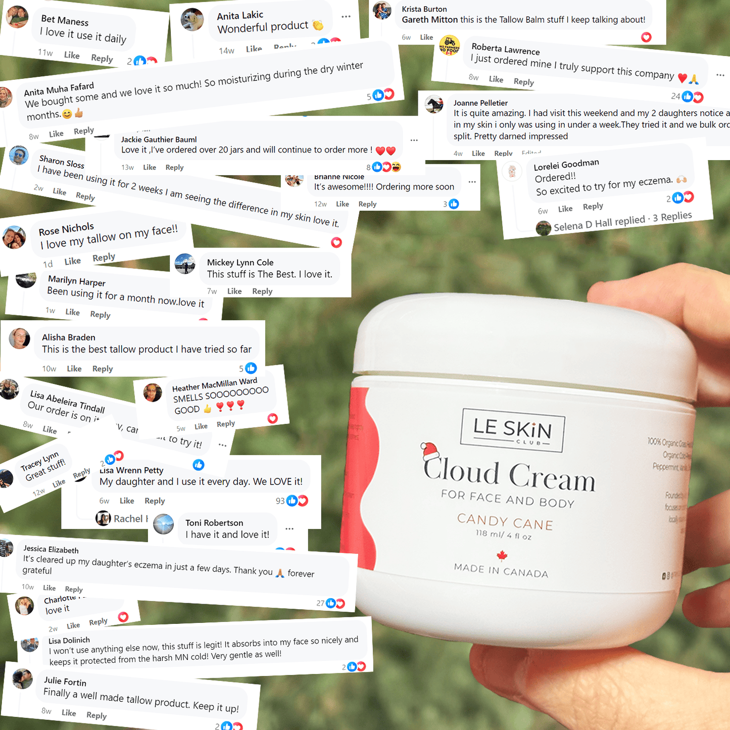 Cloud Cream™ Whipped Tallow Balm - Candy Cane